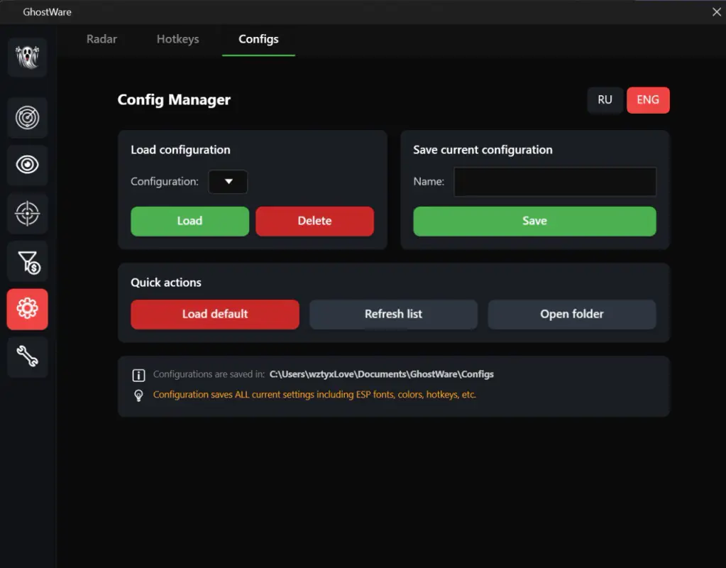 Ghostware EFT DMA — DMA CHEATS screenshot 6